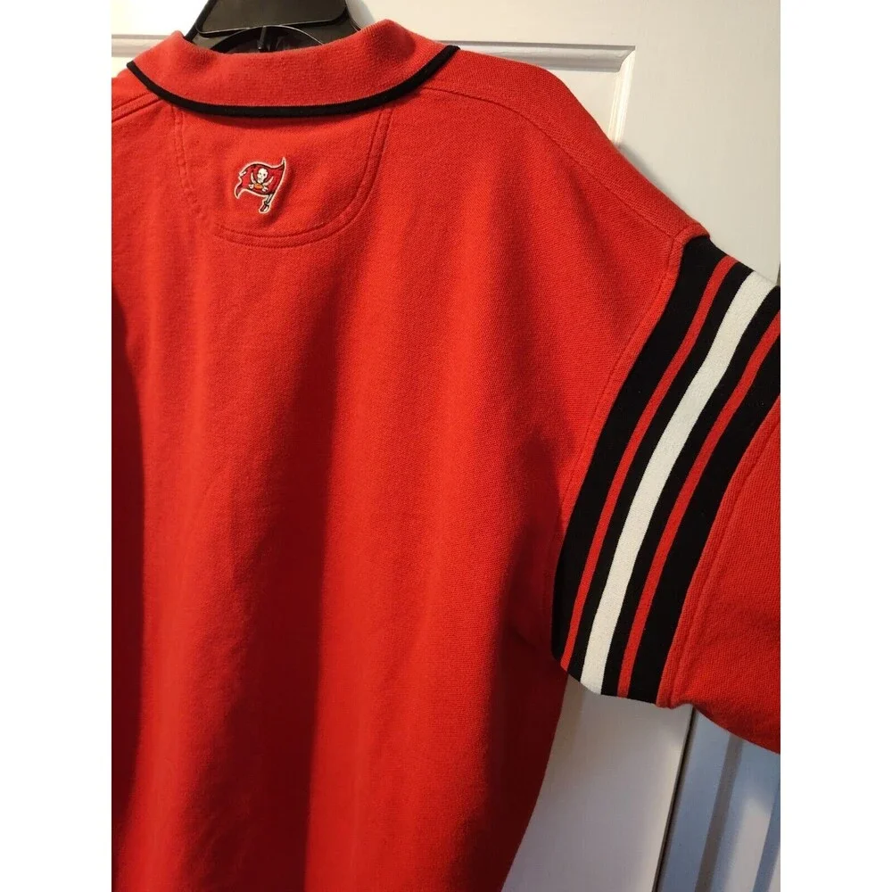 Vintage Tampa Bay Buccaneeers Polo Shirt Adult XLarge Red Black White NFL - Picture 11 of 16